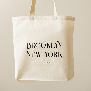Custom City Modern Stylish Destination Wedding Tote Bag