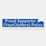 Custom City Police Supporter Bumper Sticker