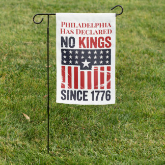 Custom City State Name No Kings Patriotic USA Garden Flag