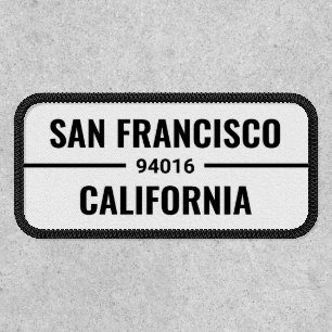 Custom City, State, Zip Code Bold Personalized Patch