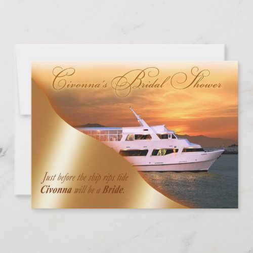 CUSTOM Civonnas Yacht Bridal Shower Invitation