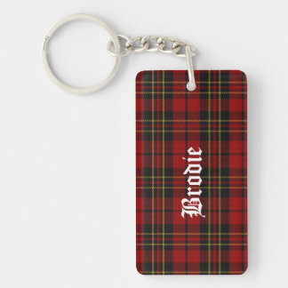 Custom Clan Brodie Tartan Plaid Key Chain