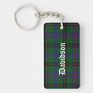 Custom Clan Davidson Tartan Plaid Key Chain