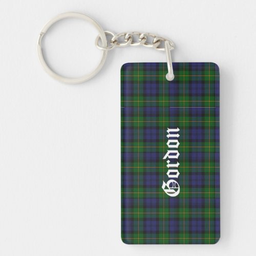 Custom Clan Gordon Tartan Plaid Key Chain