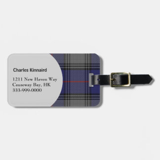 Custom Clan Kinnaird Tartan Plaid Luggage Tag