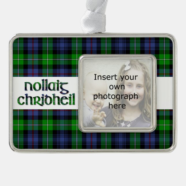 Custom Clan MacKenzie Tartan Nollaig Chridheil Ornament (Front)