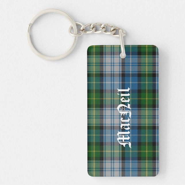 Custom Clan MacNeil Tartan Plaid Key Chain (Front)