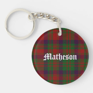 Custom Clan Matheson Tartan Plaid Key Chain