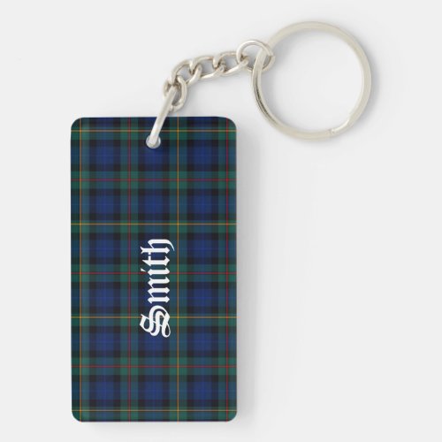 Custom Clan Smith Tartan Plaid Key Chain