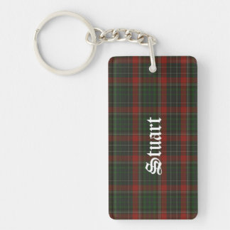 Custom Clan Stuart Tartan Plaid Key Chain