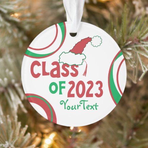 Custom Class 2023  Grad Tassel Holiday Ornament