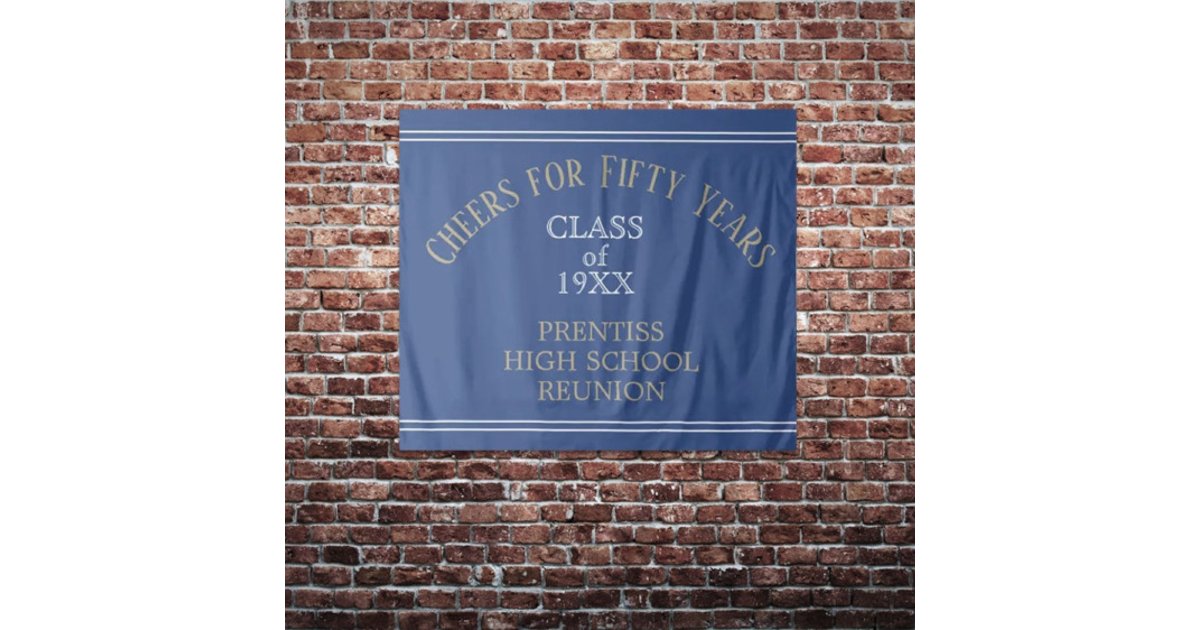 Custom 50-Year Reunion Tapestry Backdrop