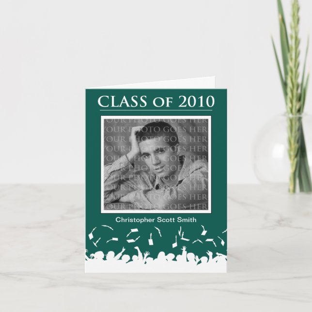 Custom Class of 2010 Graduation Announcement Green (Front)
