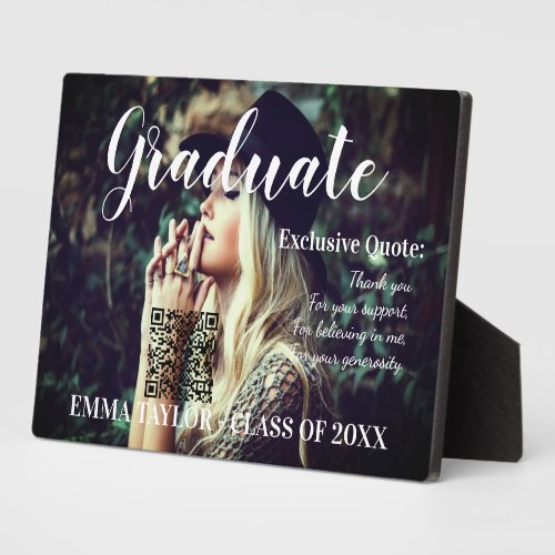 Custom Class of 2023 Photo Graduation Typography  Plaque
