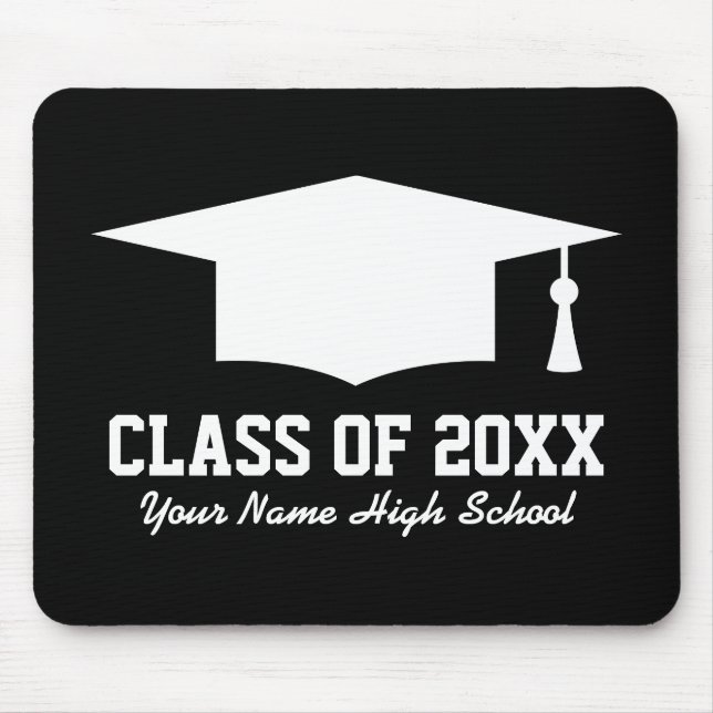 Custom class of 2025 graduation party favor mouse pad (Front)