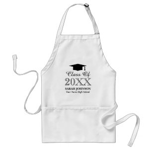 Custom class of 2025 school graduation party BBQ Adult Apron