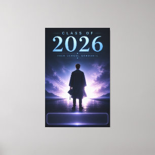 Custom Class of 2026 Graduation Keepsake Canvas Print