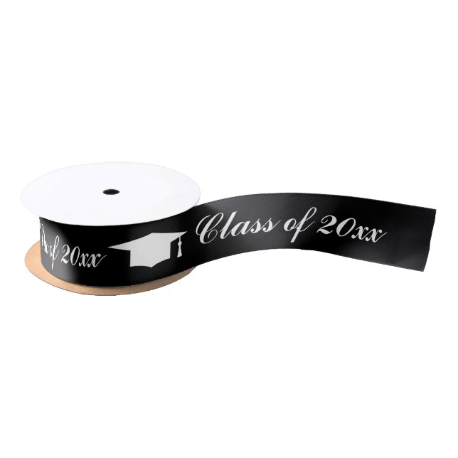 Custom class of 2026 high school graduation party satin ribbon (Spool)