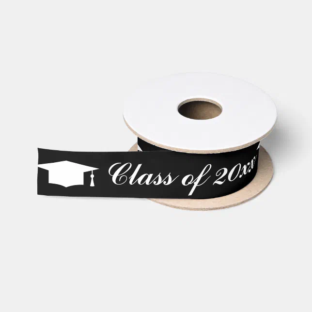 Custom class of 2026 high school graduation party satin ribbon | Zazzle