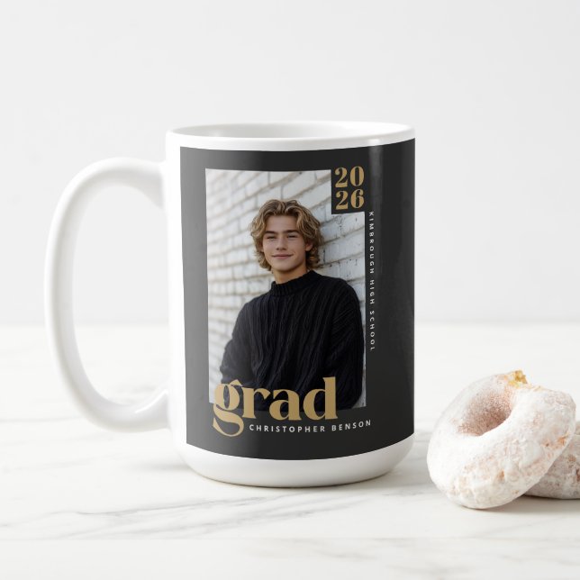 Custom Class of 2026 Photo Graduation Coffee Mug (With Donut)
