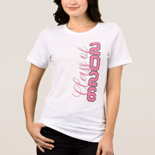 Custom Class of 2026 Senior Graduation T-Shirt Tri-Blend Shirt