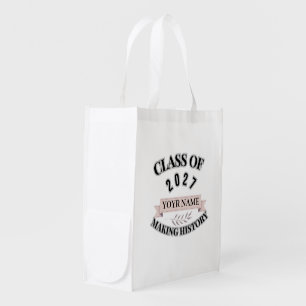 Custom Class of 2027 Graduation Grocery Bag