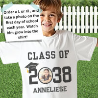 Custom Class of 2038 Name, Photo, Handprint, K-12