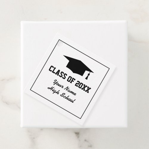 Custom class of graduation high school party gift favor tags