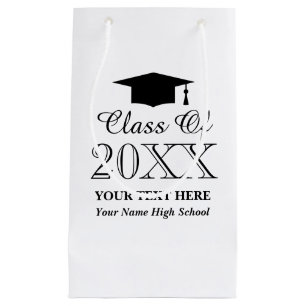 Custom class of high school graduation party favor small gift bag