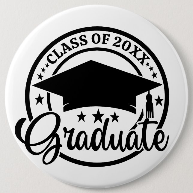 Custom Class of {Year} Personalized Graduation Button (Front)