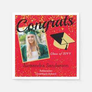 Custom Class Photo School Graduation Napkins