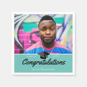 Custom Class Photo School Graduation Napkins