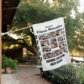 Custom Class Reunion 11 Photo Collage House Flag