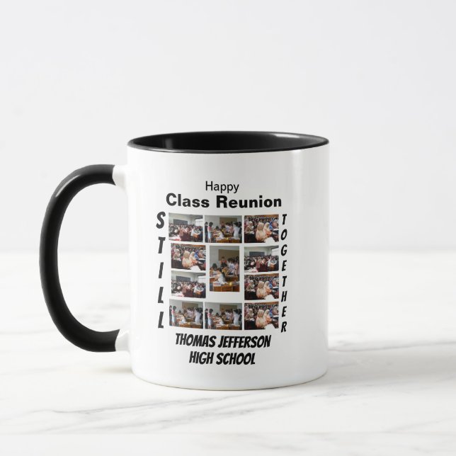 Custom Class Reunion 11 Photo Collage  Mug (Left)