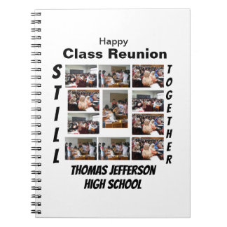 Custom Class Reunion 11 Photo Collage Notebook