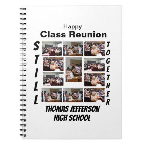 Custom Class Reunion 11 Photo Collage  Notebook
