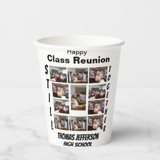 Custom Class Reunion 11 Photo Collage Paper Cups