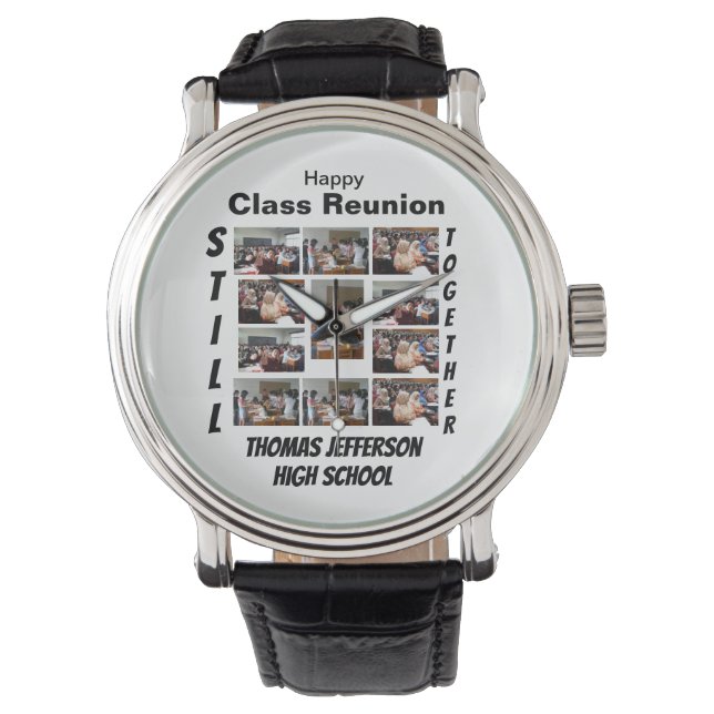 Custom Class Reunion 11 Photo Collage Watch (Front)