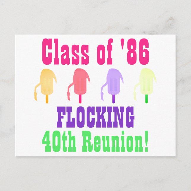 Custom Class Reunion 1980s Style Postcard (Front)