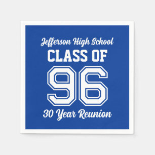 Custom Class Reunion, 30 Year Reunion Party Napkins
