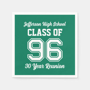 Custom Class Reunion, 30 Year Reunion Party Napkins