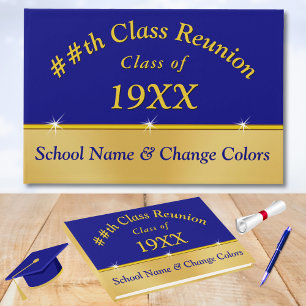 Custom Class Reunion Guest Book, Your Colors, Text Book