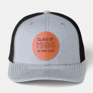 Custom Class Reunion  Leather Patch Hat