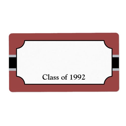 Custom Class Reunion Name Tag Labels