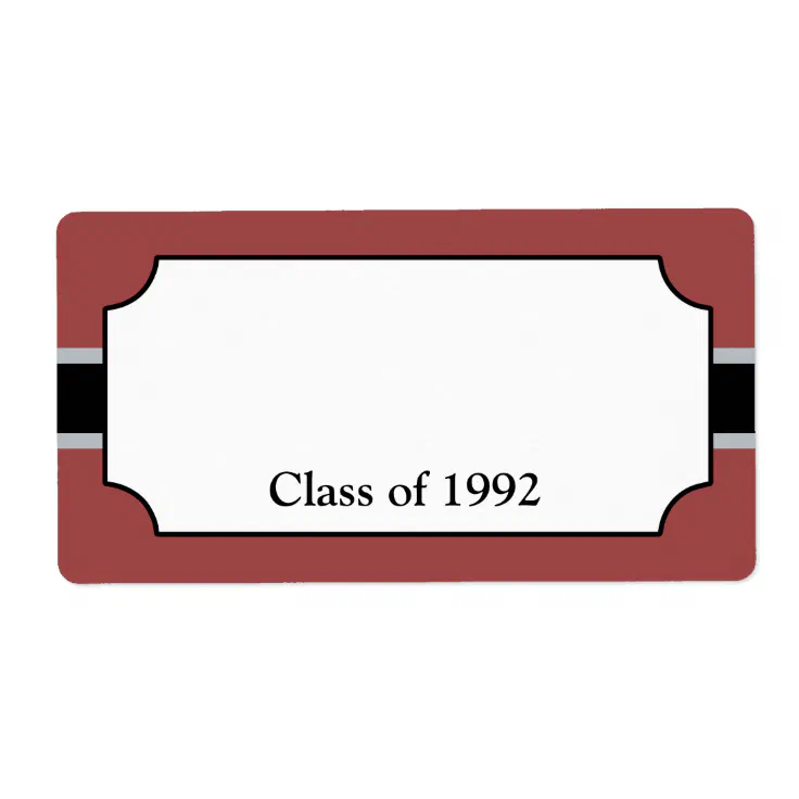 Custom Class Reunion Name Tag Labels | Zazzle