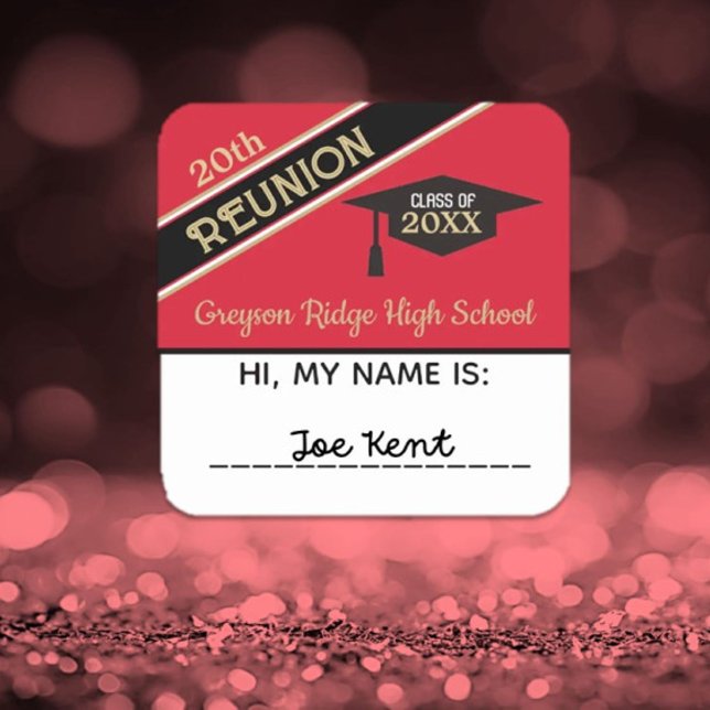 Custom Class Reunion Name tag Sticker (Creator Uploaded)