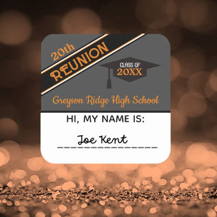 Custom Class Reunion Name tag Sticker