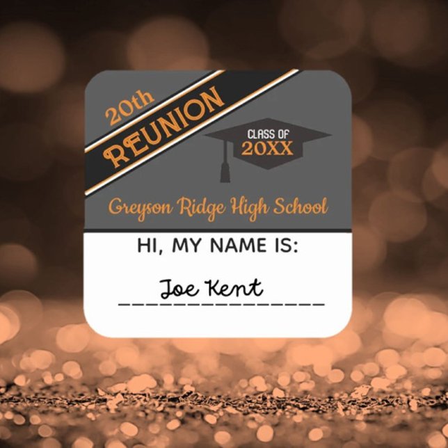 Custom Class Reunion Name tag Sticker (Creator Uploaded)