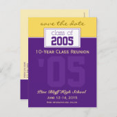 Custom Class Reunion Save-the-Date Announcement (Front/Back)