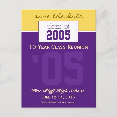 Custom Class Reunion Save_the_Date Announcement